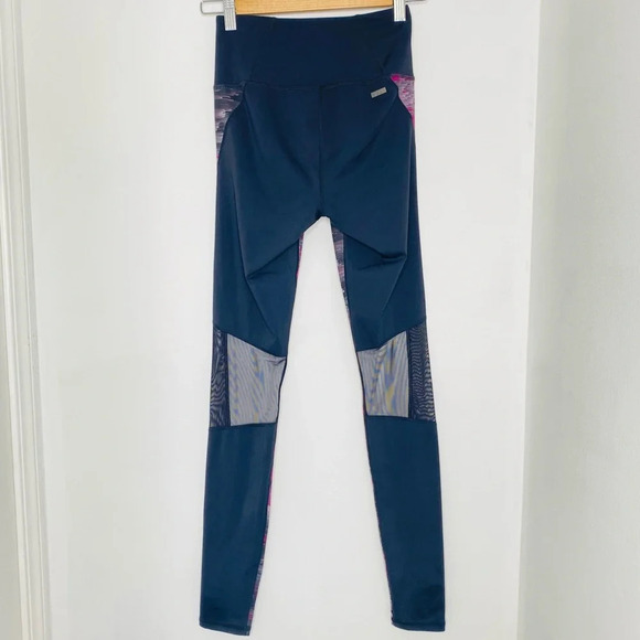 Alala Pure Barre Black Purple Balance Mesh High Rise Workout Tights Size XS - Picture 9 of 12